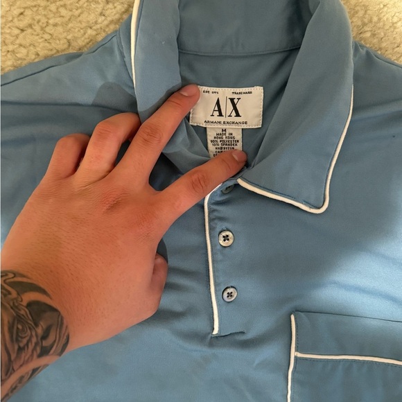 Y2K Armani Exchange Polo Tee NWOT - Picture 3 of 3